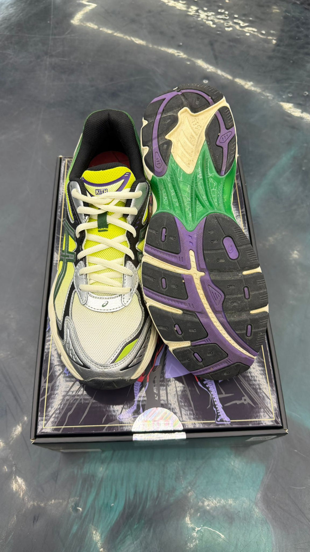 ASICS GT-2160 KITH MARVEL VILLAINS GREEN GOBLIN PRE OWNED SIZE 10