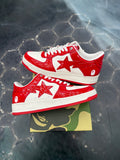 A BATHING APE BAPE STA PATENT LEATHER WHITE PRE OWNED SIZE 12