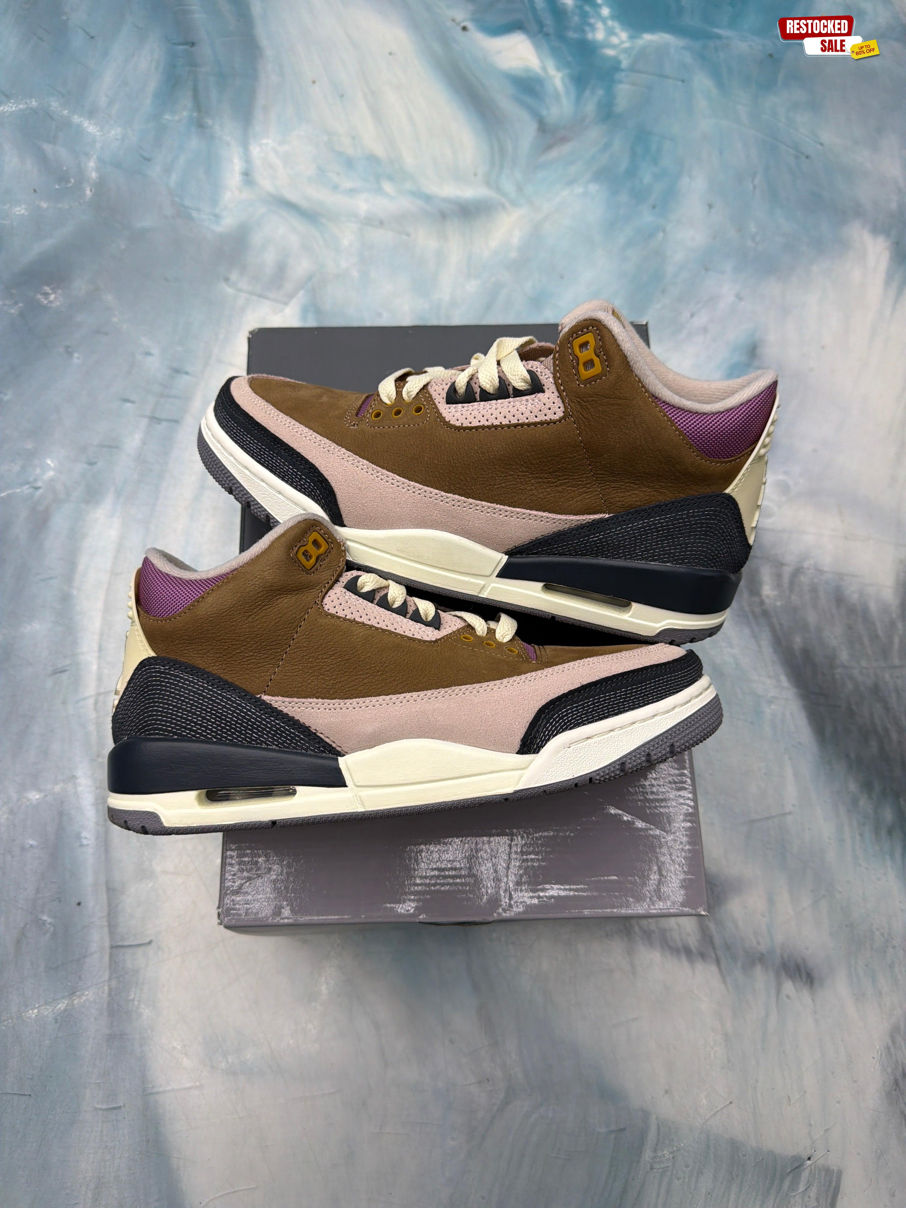 JORDAN 3 RETRO WINTERIZED ARCHEO BROWN PRE OWNED SIZE 8