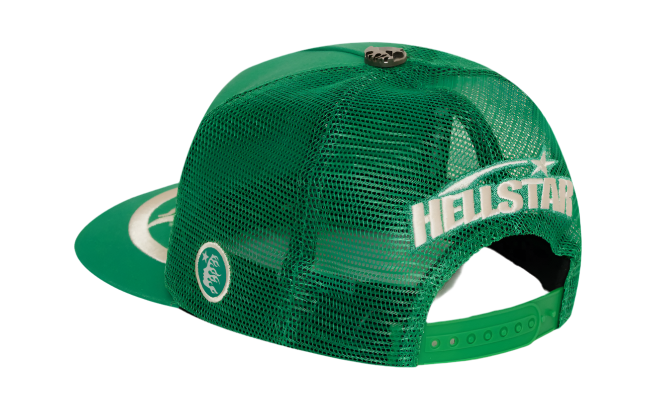 HELLSTAR BIG LOGO TRUCKER SNAPBACK HAT GREEN