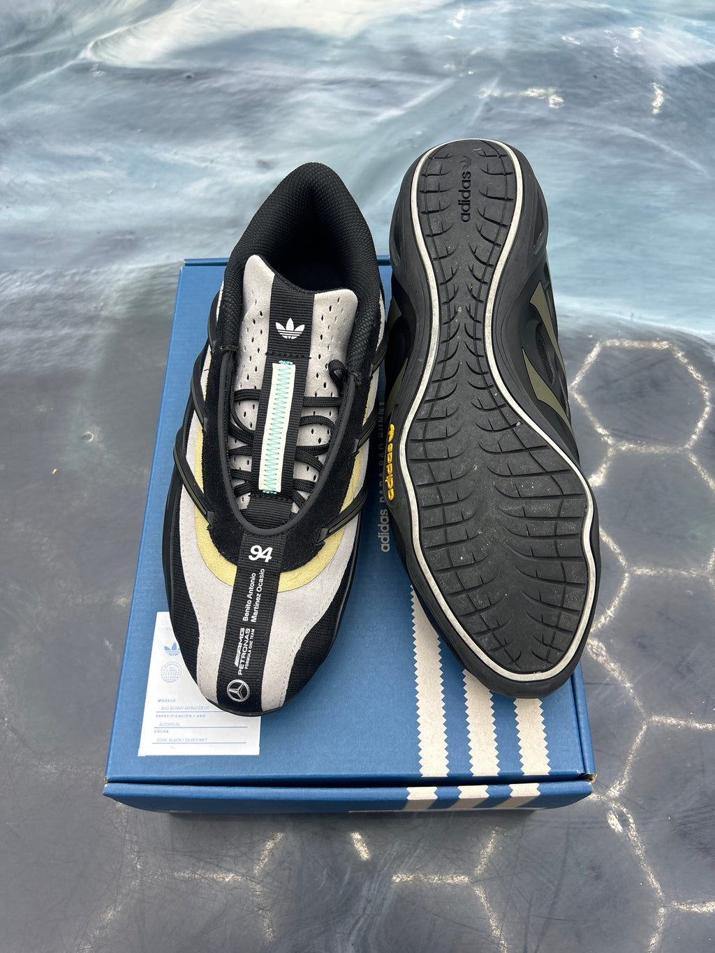 ADIDAS ADIRACER GT BAD BUNNY X MERCEDES AMG BRANCH SAND PRE OWNED SIZE 8