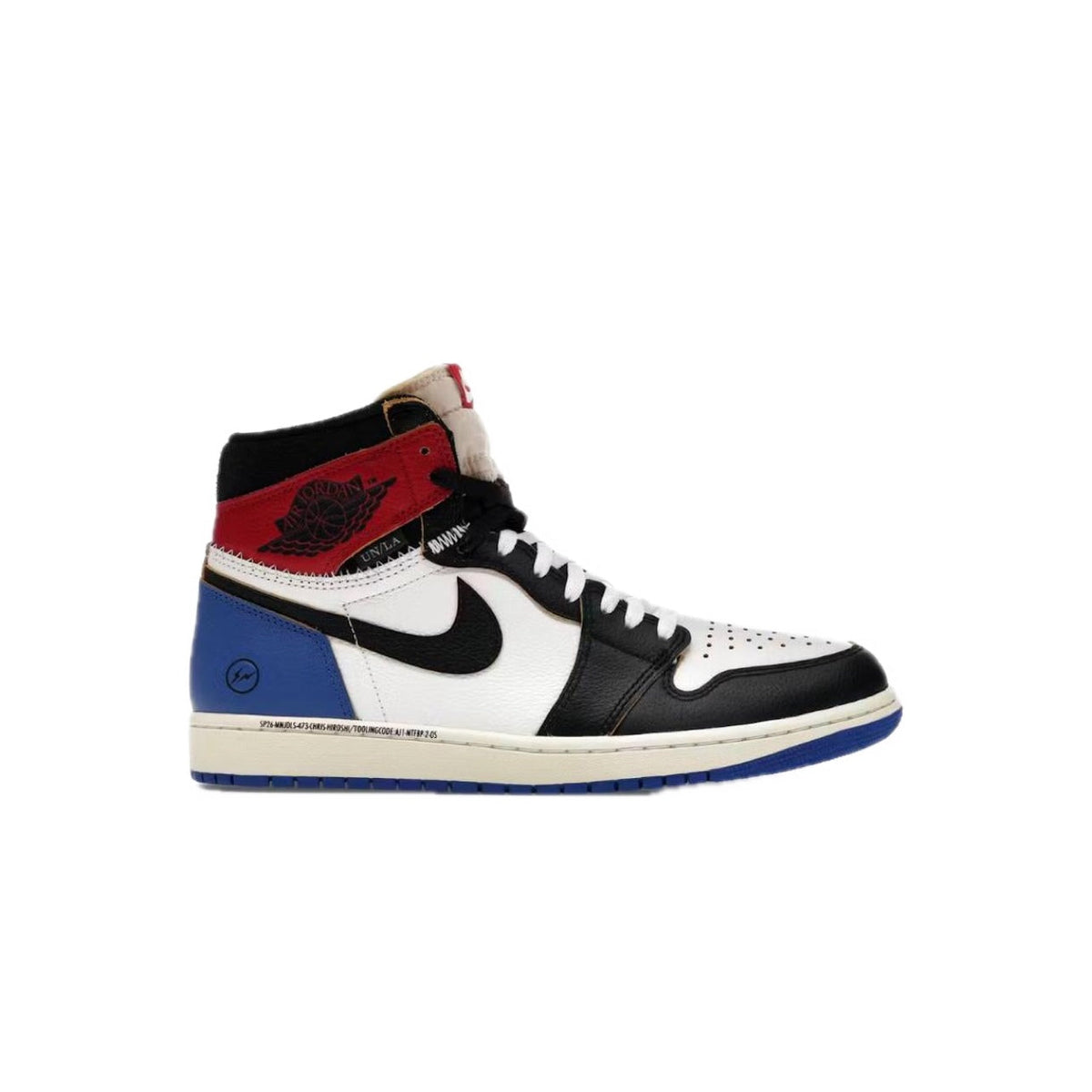 JORDAN 1 RETRO HIGH OG SP FRAGMENT X UNION LA VARSITY RED SPORT ROYAL