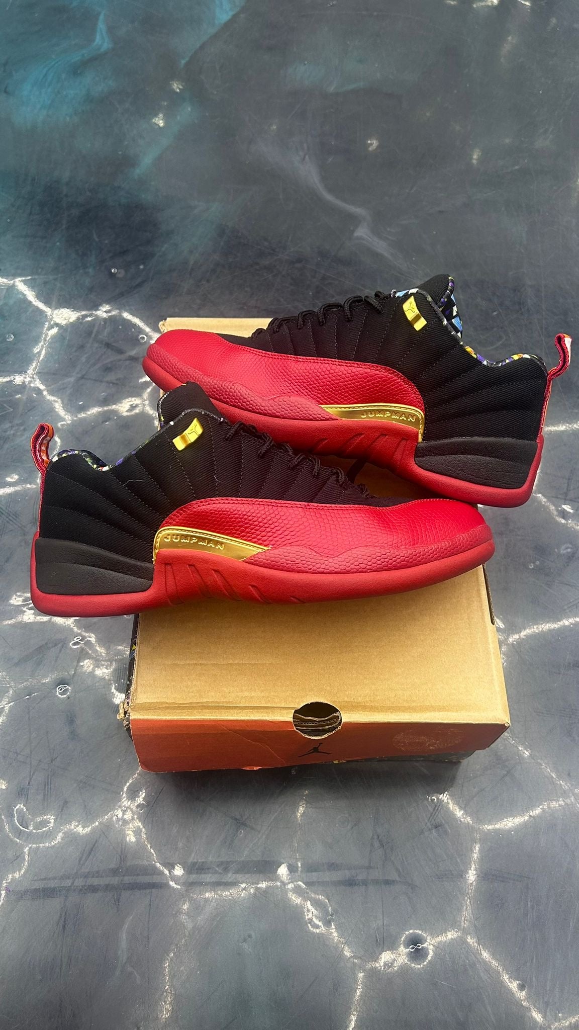 JORDAN 12 LOW SE SUPER BOWL LV PRE OWNED SIZE 10.5