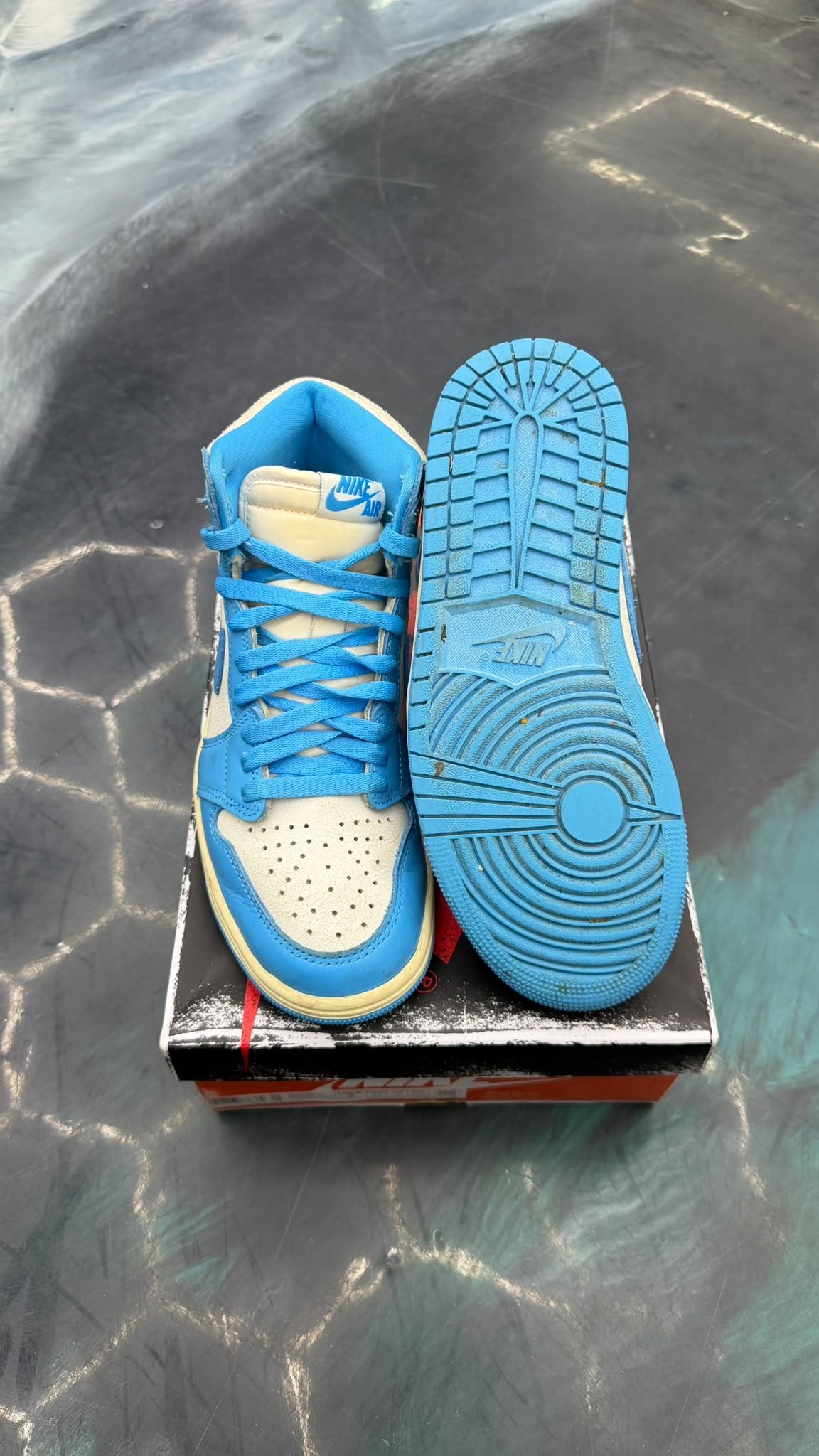 JORDAN 1 RETRO HIGH OG UNC REIMAGINED PRE OWNED SIZE 7