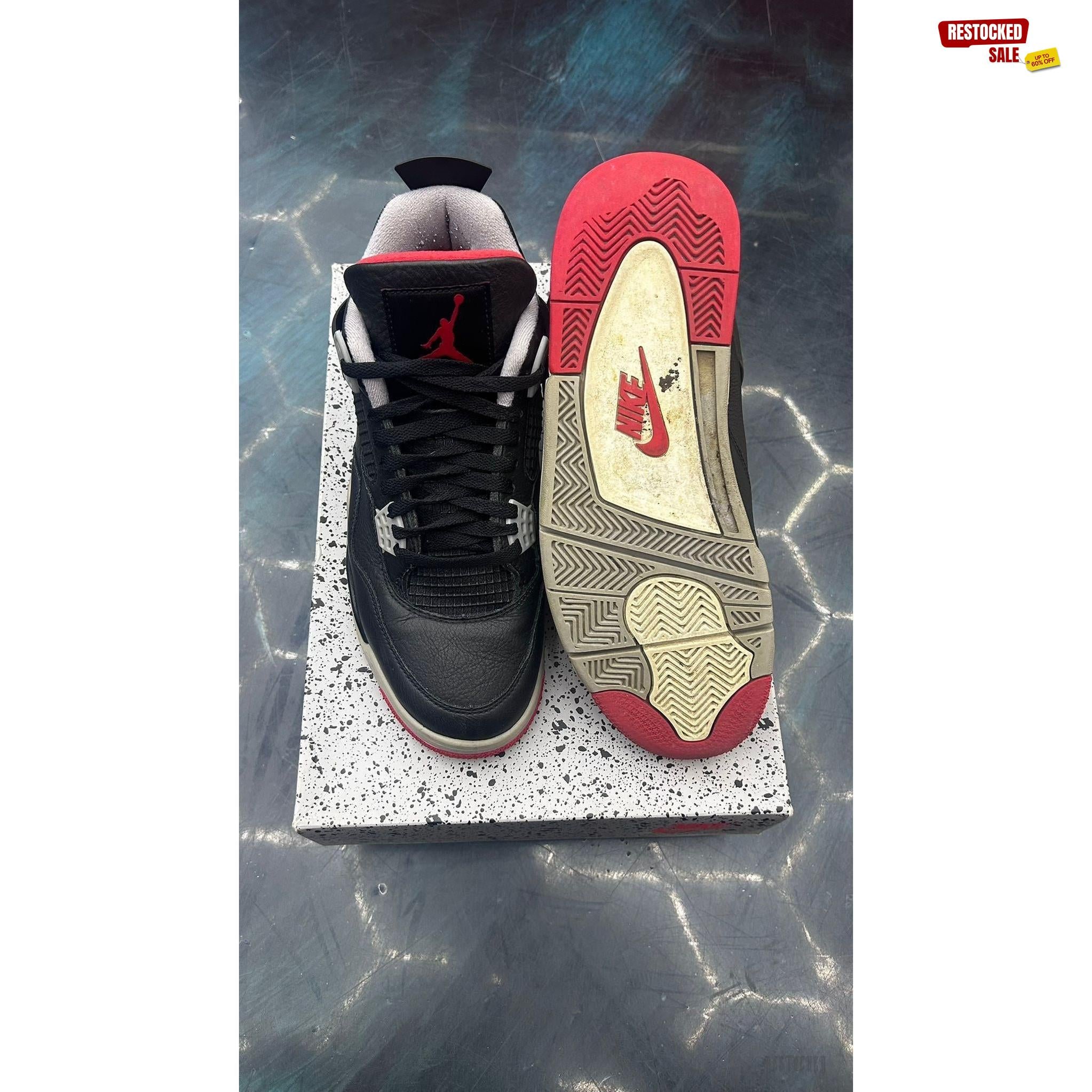 JORDAN 4 RETRO BRED REIMAGINED PRE OWNED SIZE 10