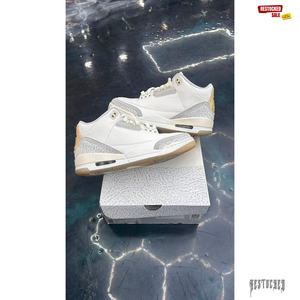 JORDAN 3 RETRO CRAFT IVORY PRE OWNED SIZE 7.5