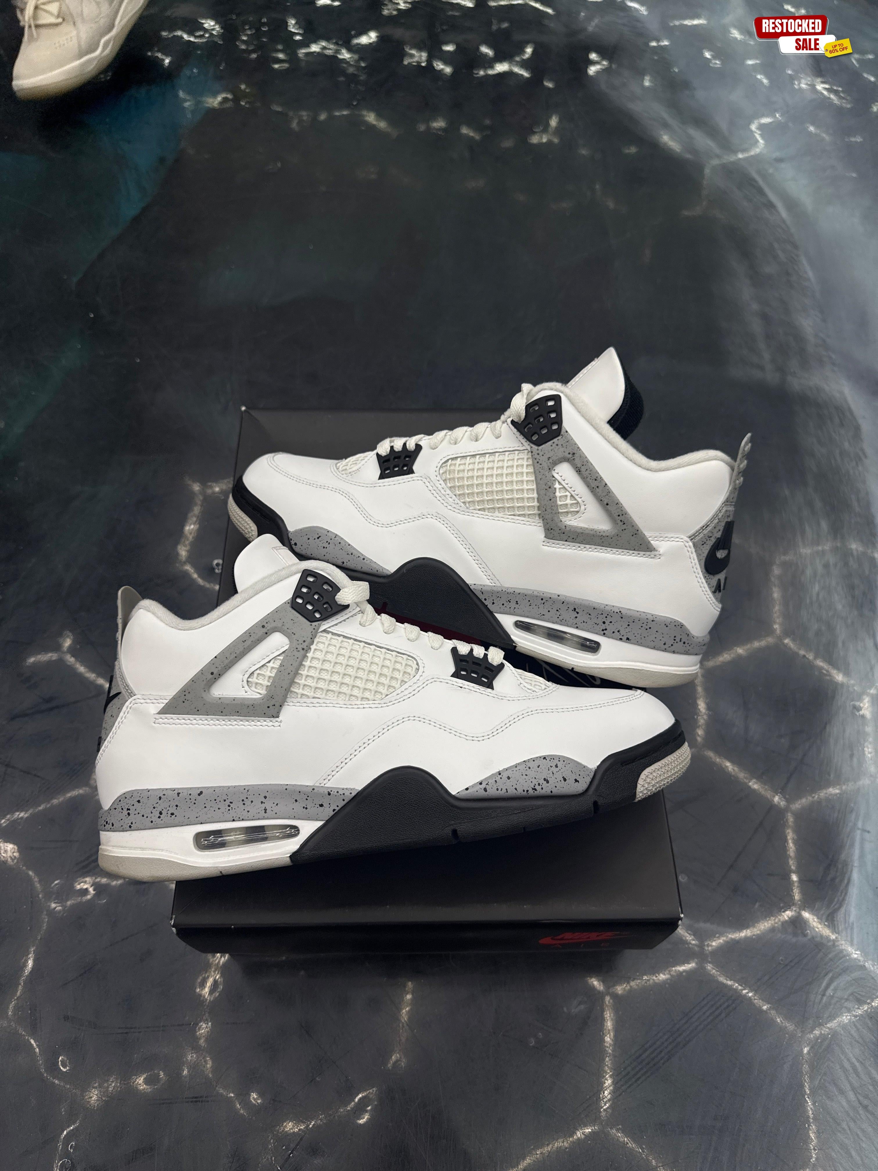 JORDAN 4 RETRO WHITE CEMENT PRE OWNED SIZE 11.5