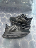 VERSACE CHAIN REACTION BLACK PRE OWNED SIZE 41.5 NO BOX