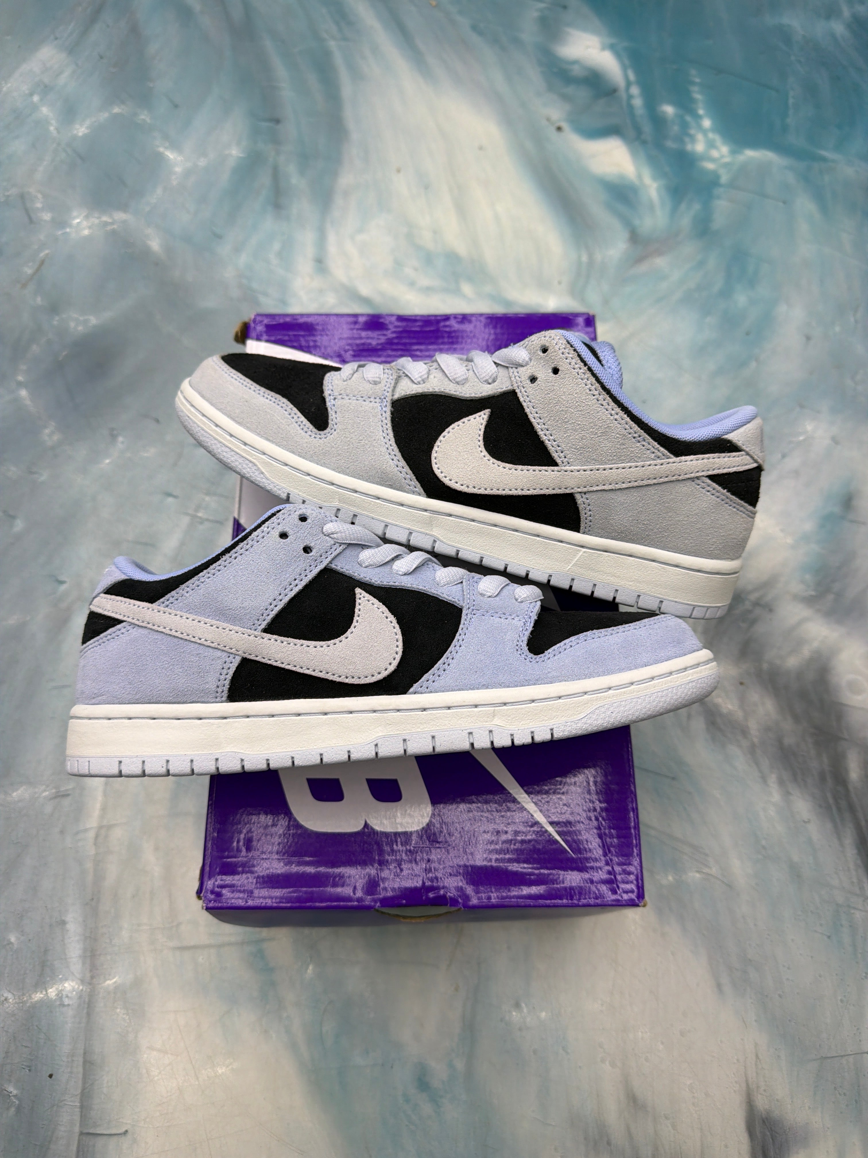 NIKE SB DUNK LOW BLACK ALUMINUM BRAND NEW FADED PAIR SIZE 8.5