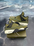 JORDAN 4 RETRO SE CRAFT MEDIUM OLIVE PRE OWNED SIZE 12