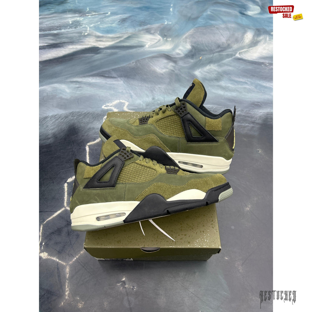JORDAN 4 RETRO SE CRAFT MEDIUM OLIVE PRE OWNED SIZE 12