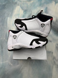 JORDAN 14 RETRO BLACK TOE PRE OWNED SIZE 9