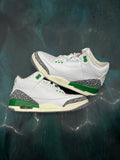 JORDAN 3 RETRO LUCKY GREEN PRE OWNED SIZE 9 NO BOX