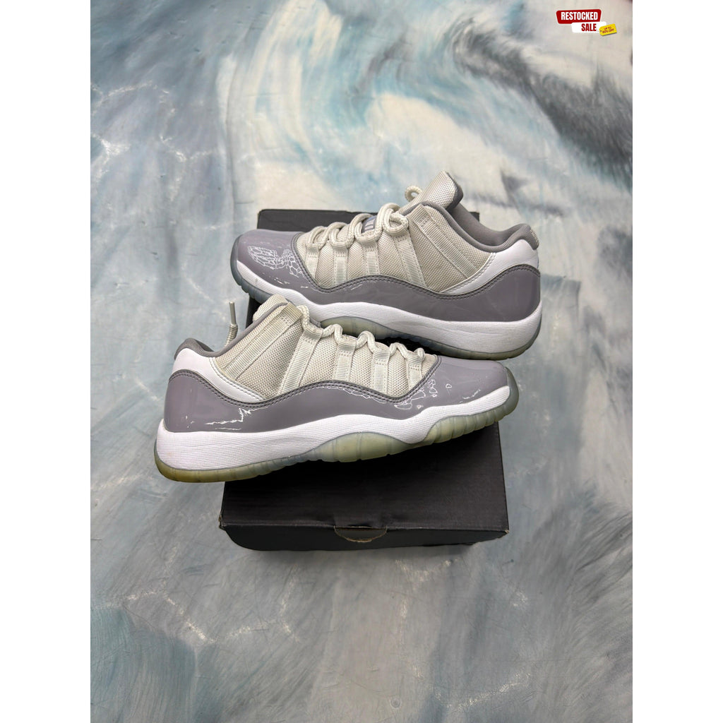 JORDAN 11 RWTRO LOW CEMENT GREY PRE OWNED SIZE 7Y