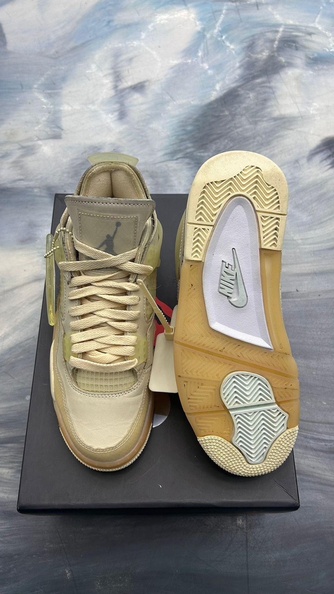 JORDAN 4 RETRO OFF WHITE SAIL PRE OWNED SIZE 7M