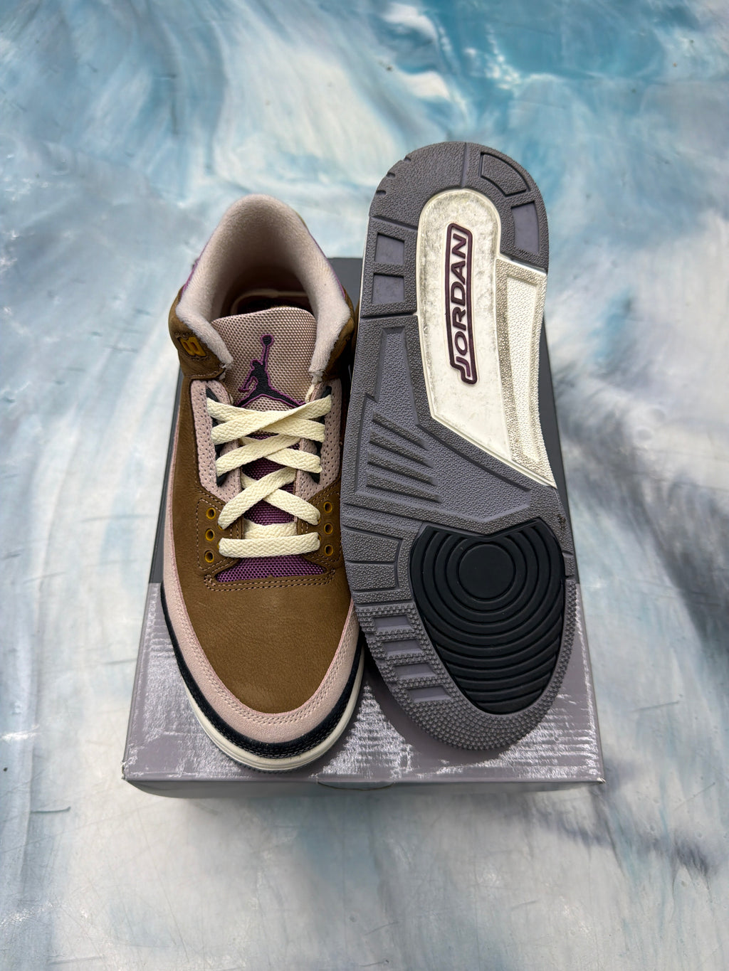 JORDAN 3 RETRO WINTERIZED ARCHEO BROWN PRE OWNED SIZE 8