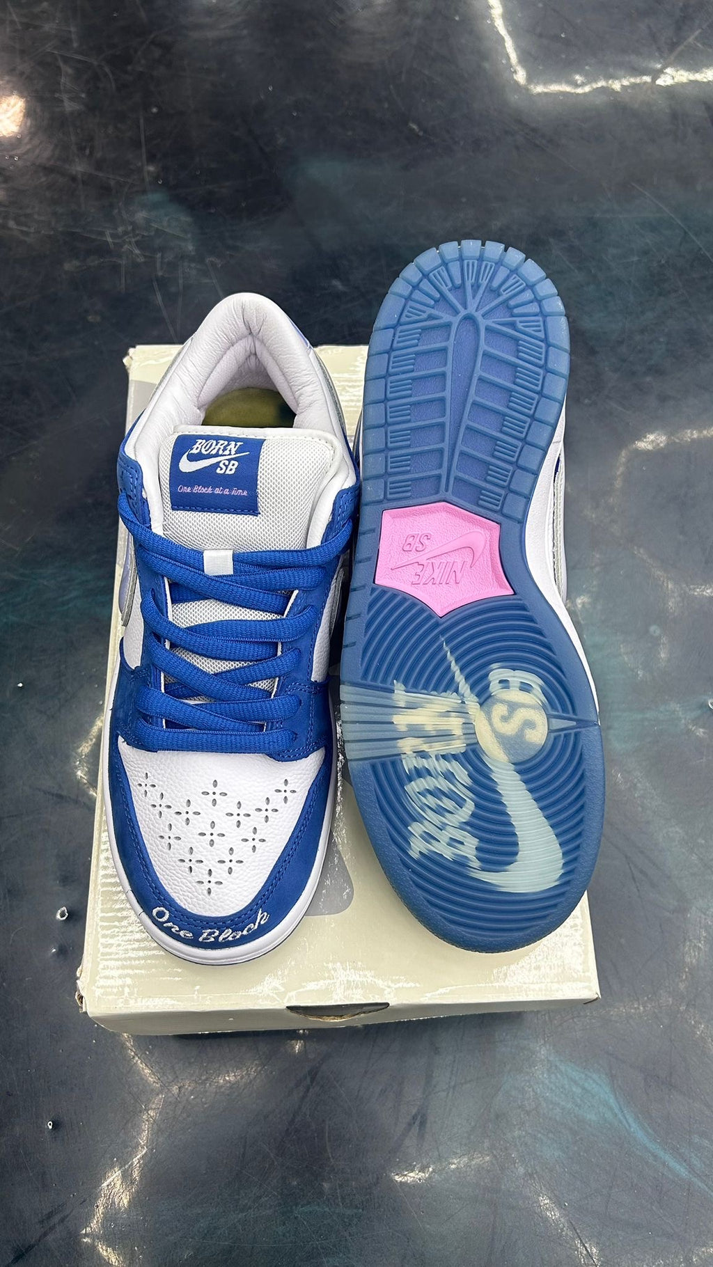 JIKE SB DUNK LOW BORN X RAISED ONE BLOCK AT A TIME DS SIZE 7