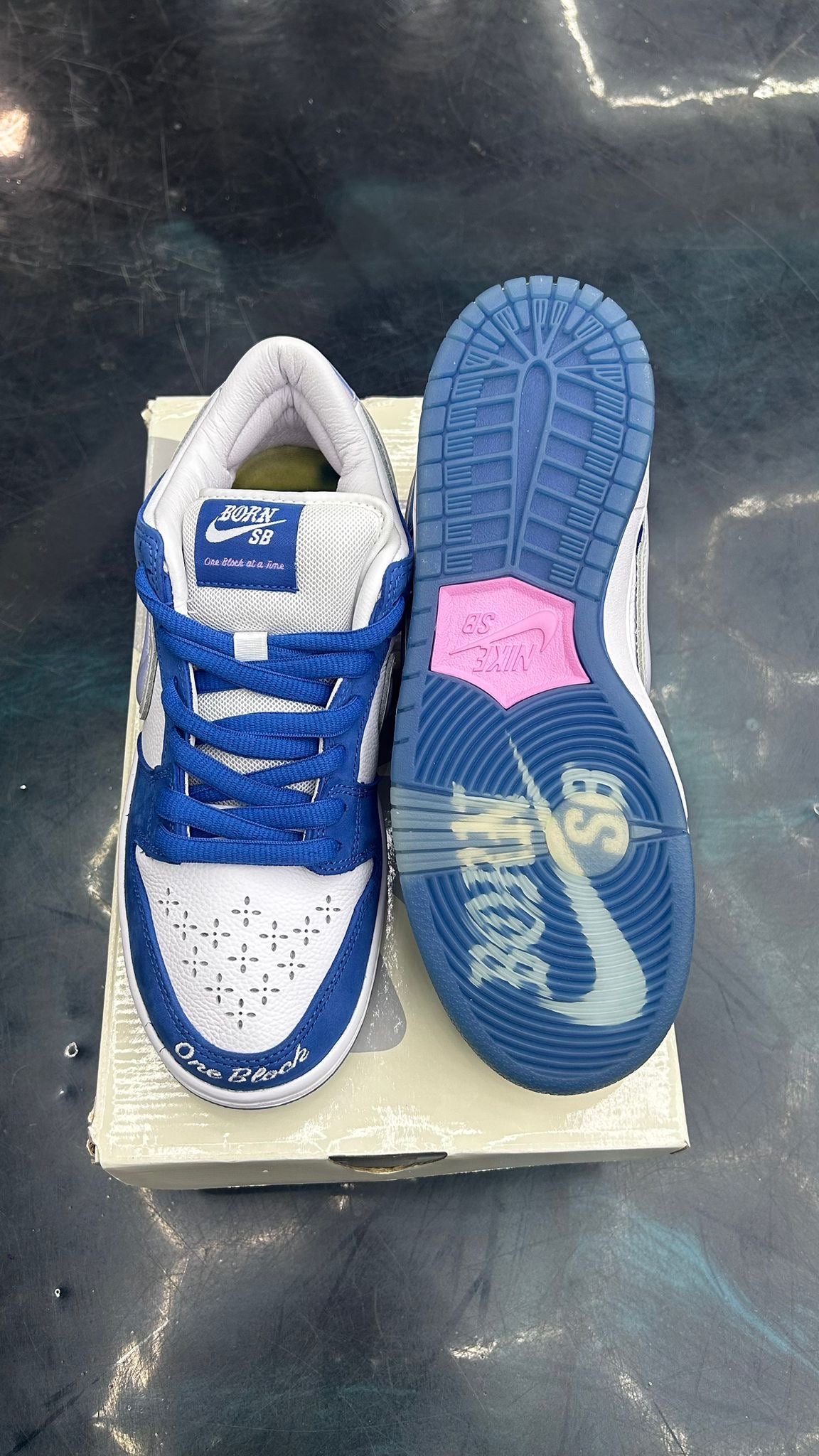 JIKE SB DUNK LOW BORN X RAISED ONE BLOCK AT A TIME DS SIZE 7