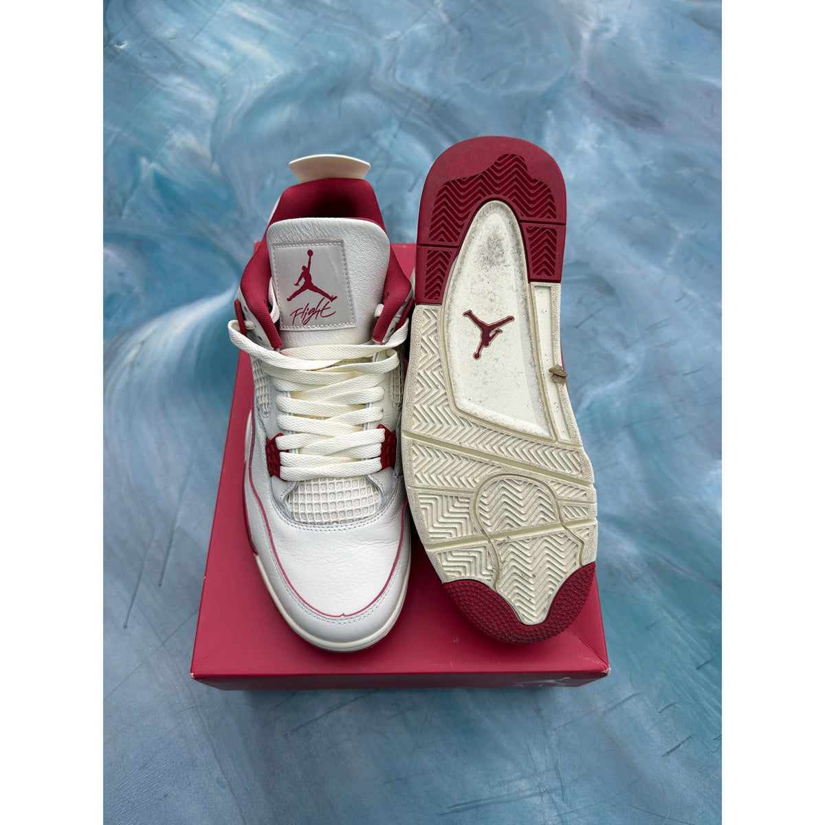 JORDAN 4 RETRO VALENTINES DAY SIERRA RED PRE OWNED SIZE 11M