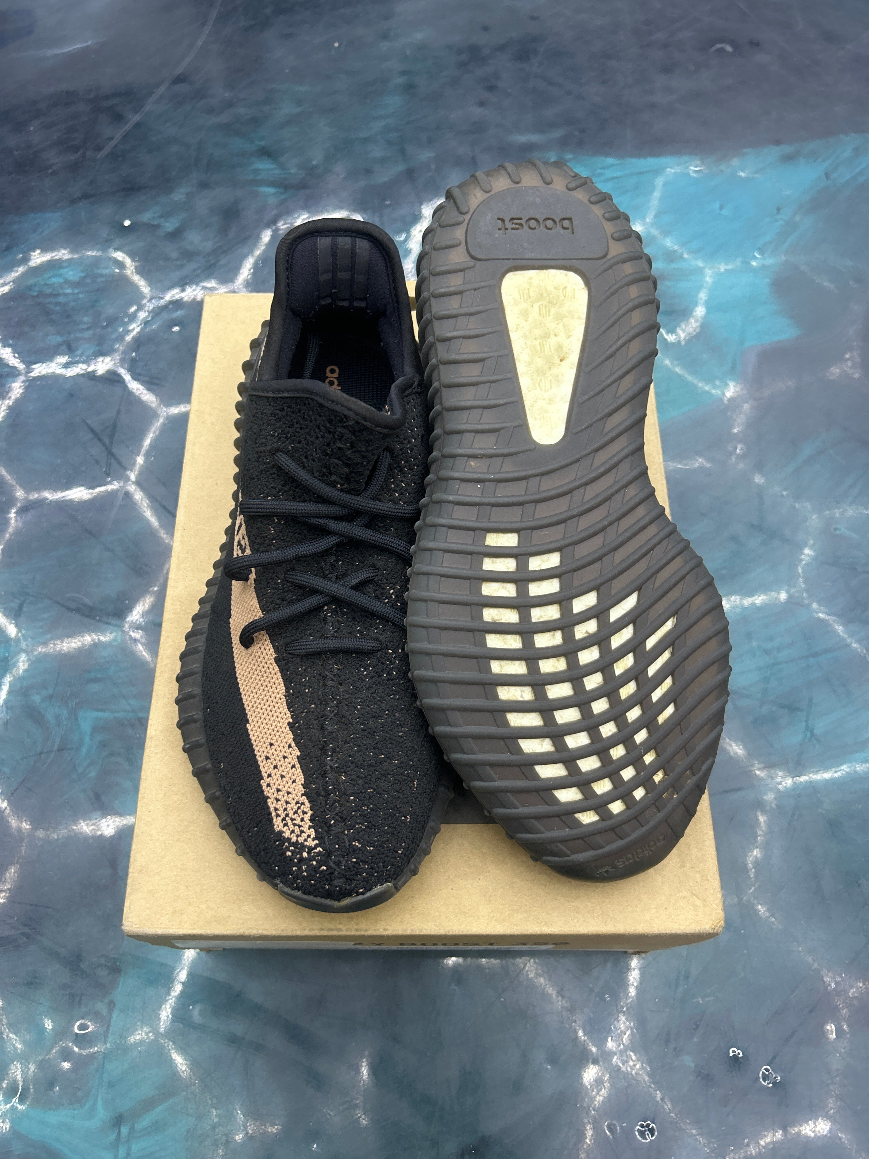 ADIDAS YEEZY BOOST 350 V2 CORE BLACK COPPER PRE OWNED SIZE 8