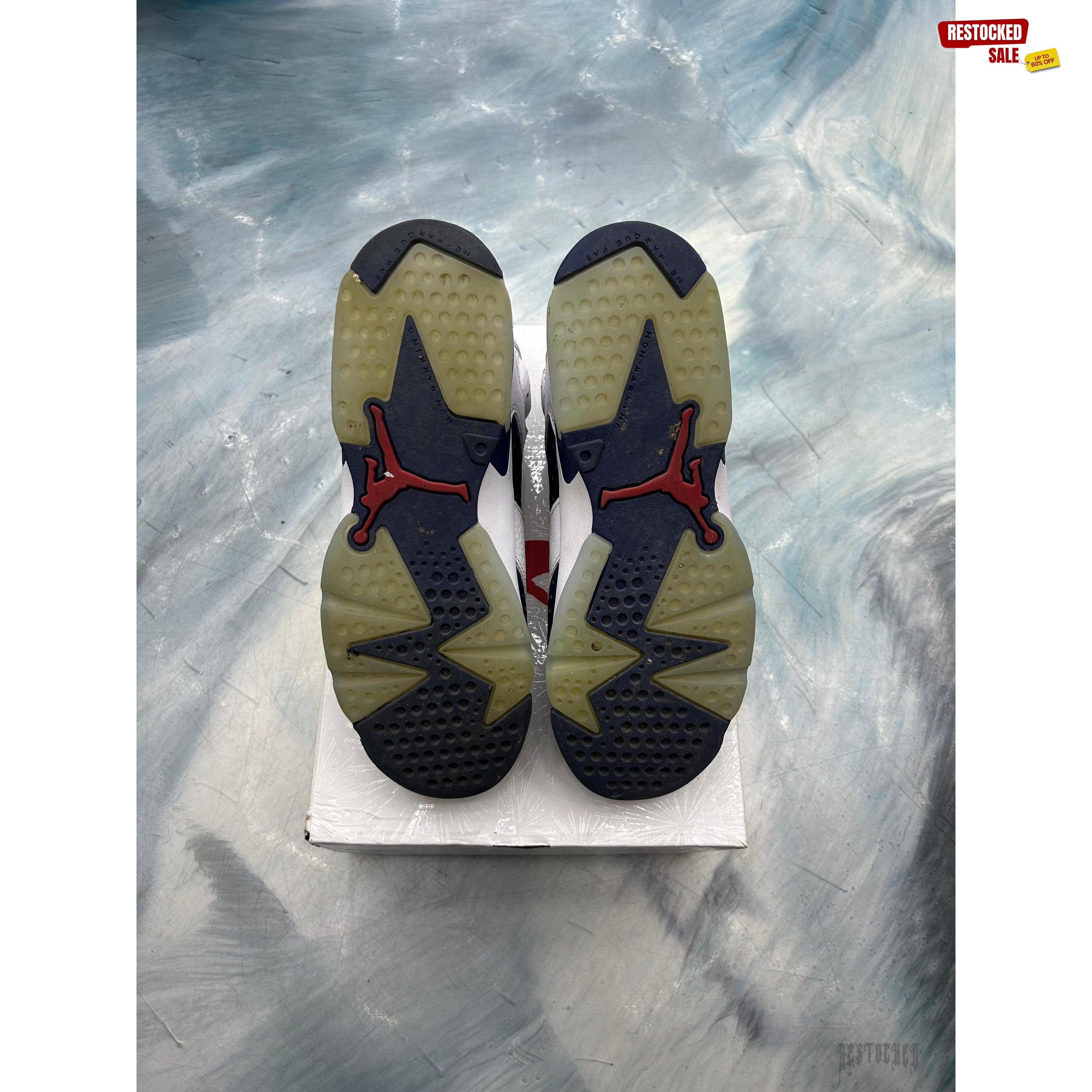 JORDAN 6 RETRO OLYMPIC PRE OWNED SIZE 7Y