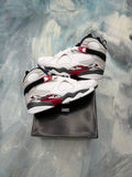 JORDAN 8 RETRO WHITE TRUE RED (2025) PRE OWNED SIZE 9.5