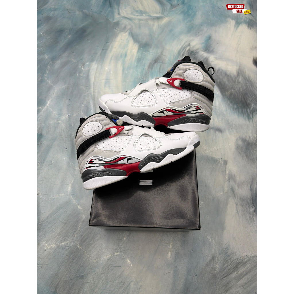 JORDAN 8 RETRO WHITE TRUE RED (2025) PRE OWNED SIZE 9.5