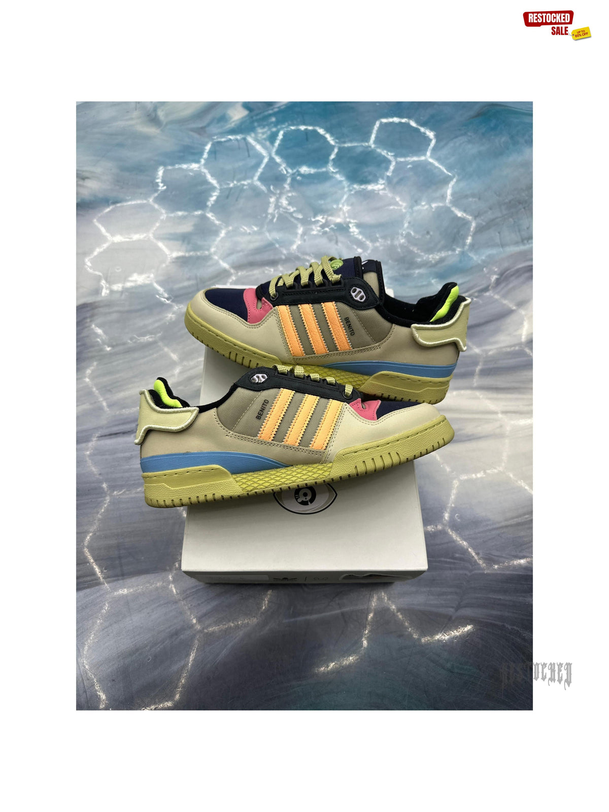 ADIDAS FORUM POWERPHASE BAD BUNNY BENITO PRE OWNED SIZE 9