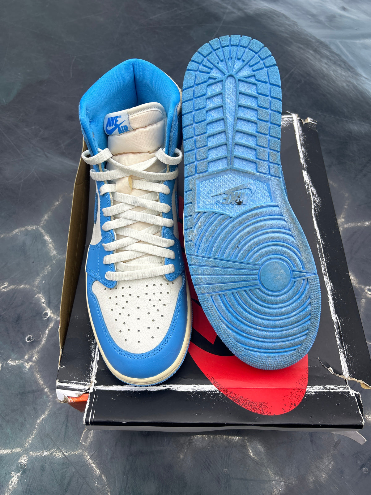 JORDAN 1 RETRO HIGH OG UNC REIMAGINED PRE-OWNED SIZE 10