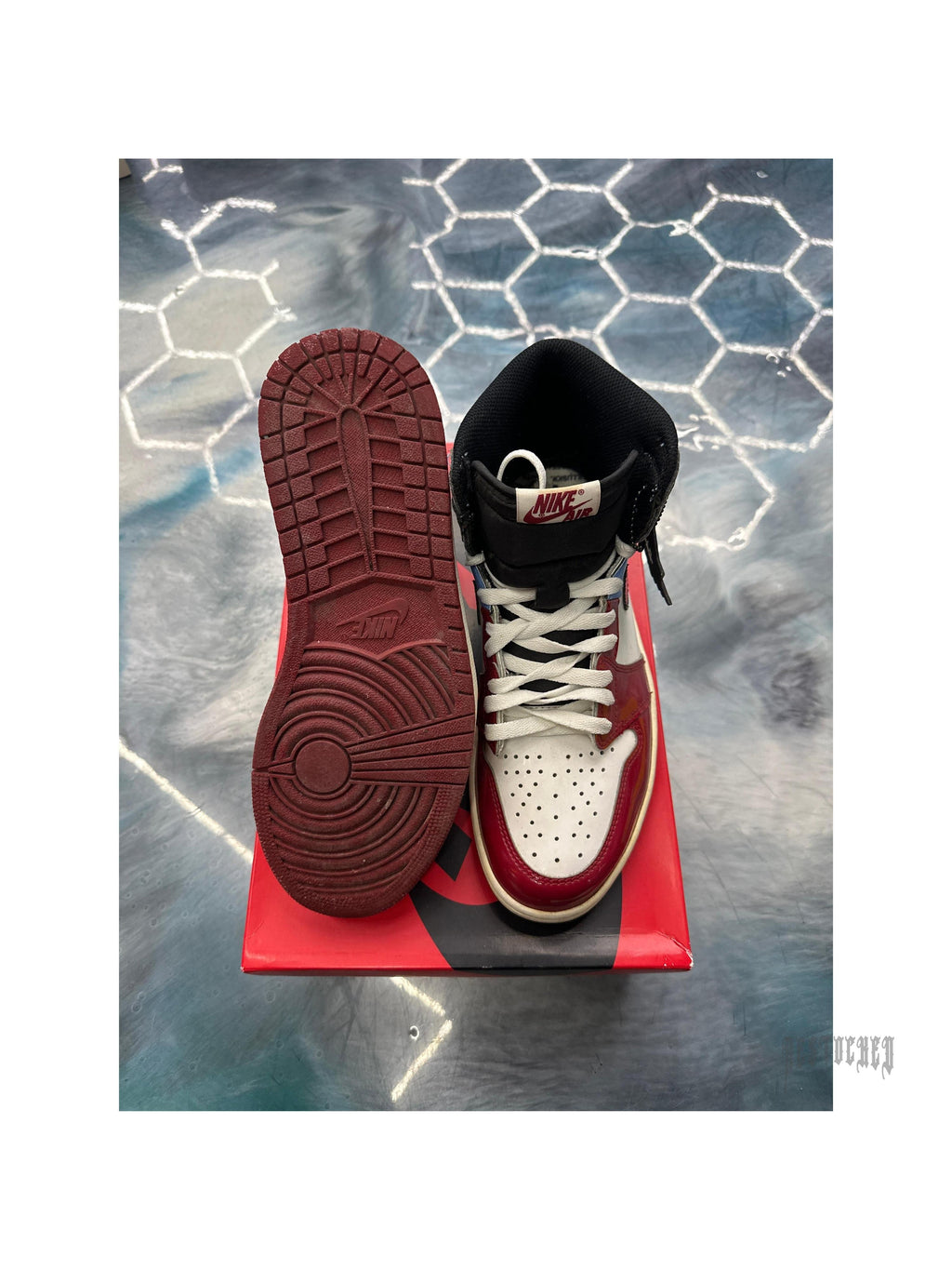 JORDAN 1 RETRO HIGH FEARLESS UNC CHICAGO PRE OWNED SIZE 9.5