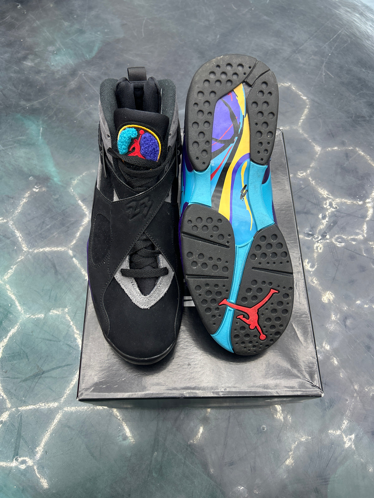 JORDAN 8 RETRO AQUA (2025) PRE OWNED SIZE 10