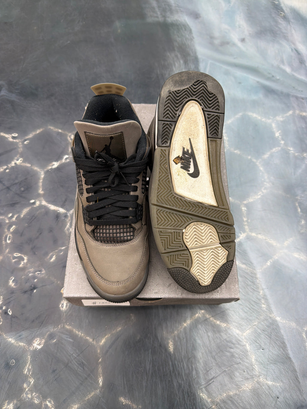 JORDAN 4 RETRO CAVE STONE PRE OWNED SIZE 9.5