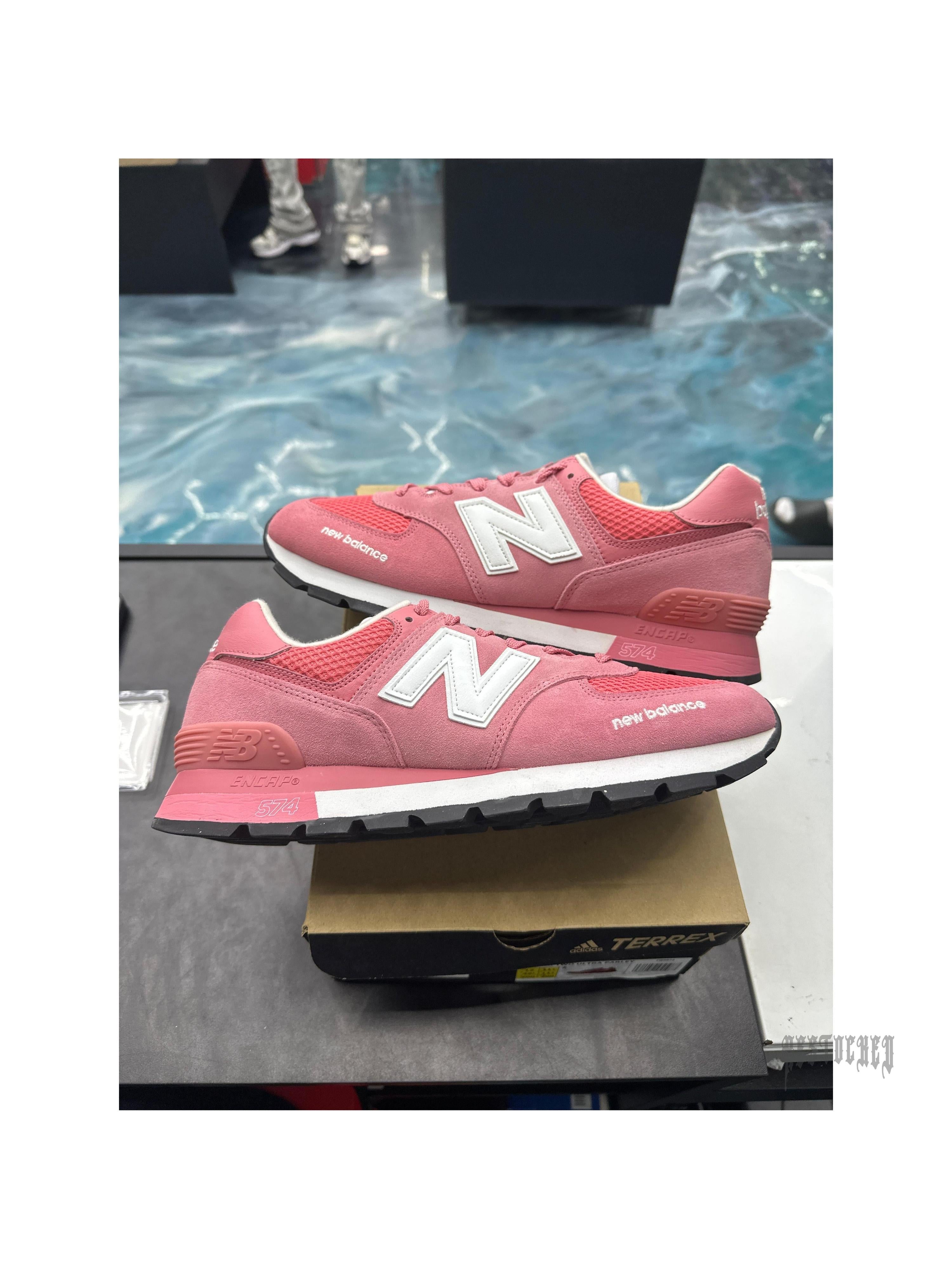 NEW BALANCE 574 RUGGED DESERT PINK PRE OWNED REP BOX SIZE 12