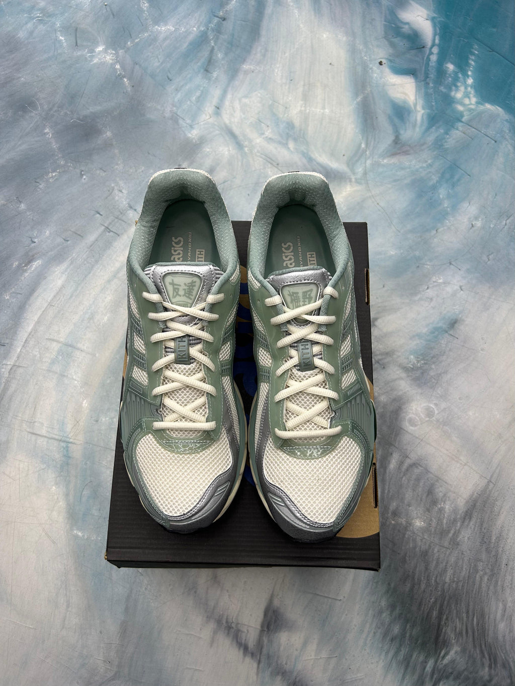ASICS GEL KAYANO 12.1 KITH CREAM SAGE PRE OWNED SIZE 11