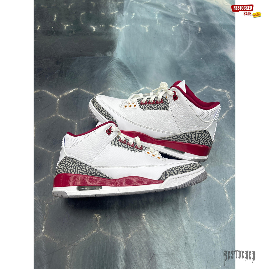 JORDAN 3 RETRO CARDINAL PRE OWNED SIZE 11.5 NO BOX