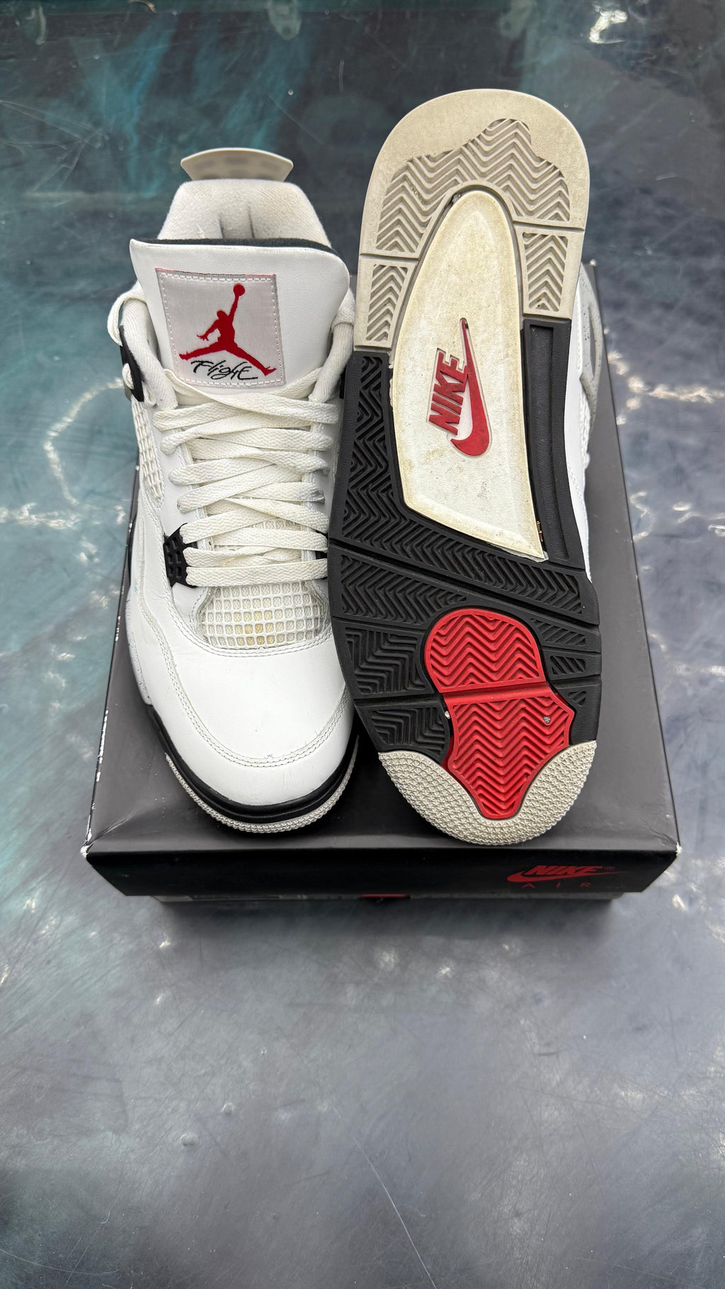 JORSAN 4 RETRO WHITE CEMENT PRE OWNED SIZE 12