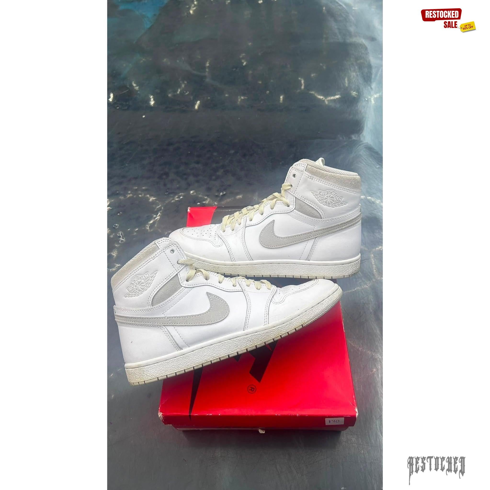 JORDAN 1 RETRO HIGH 85 NEUTRAL GREY PRE OWNED SIZE 11