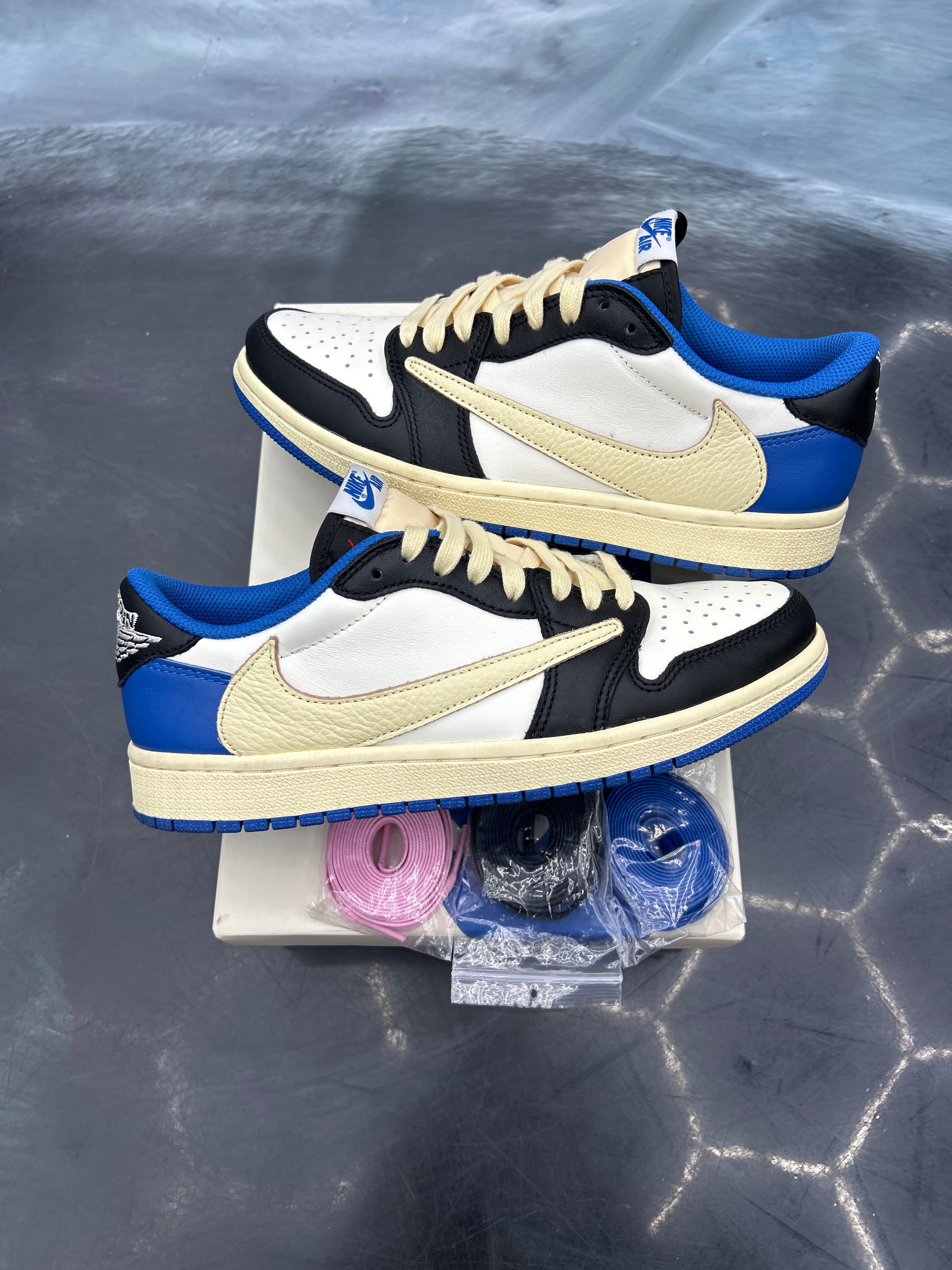 JORDAN 1 RETRO LOW OG SP FRAGMENT X TRAVIS SCOTT PRE OWNED SIZE 7