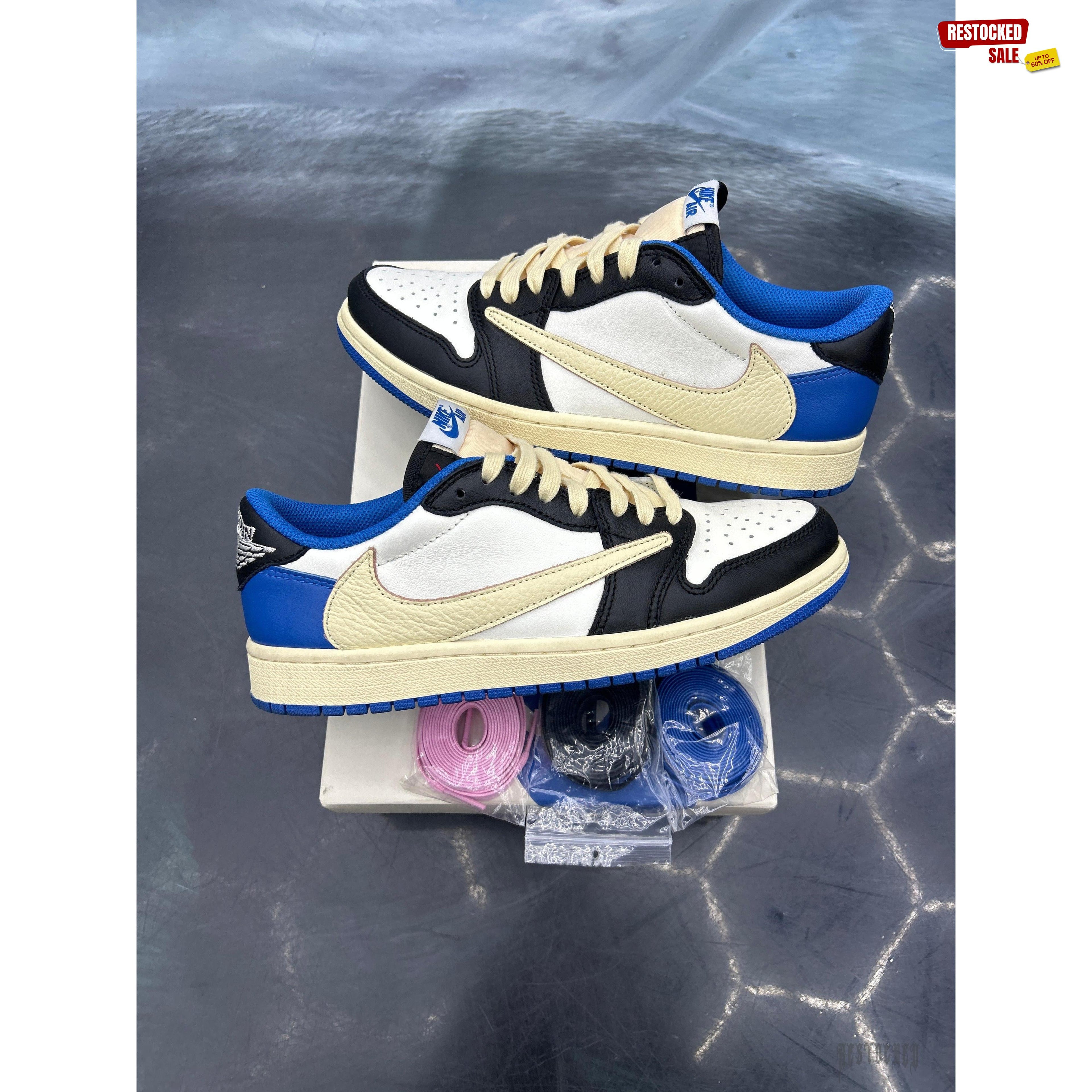 JORDAN 1 RETRO LOW OG SP FRAGMENT X TRAVIS SCOTT PRE OWNED SIZE 7