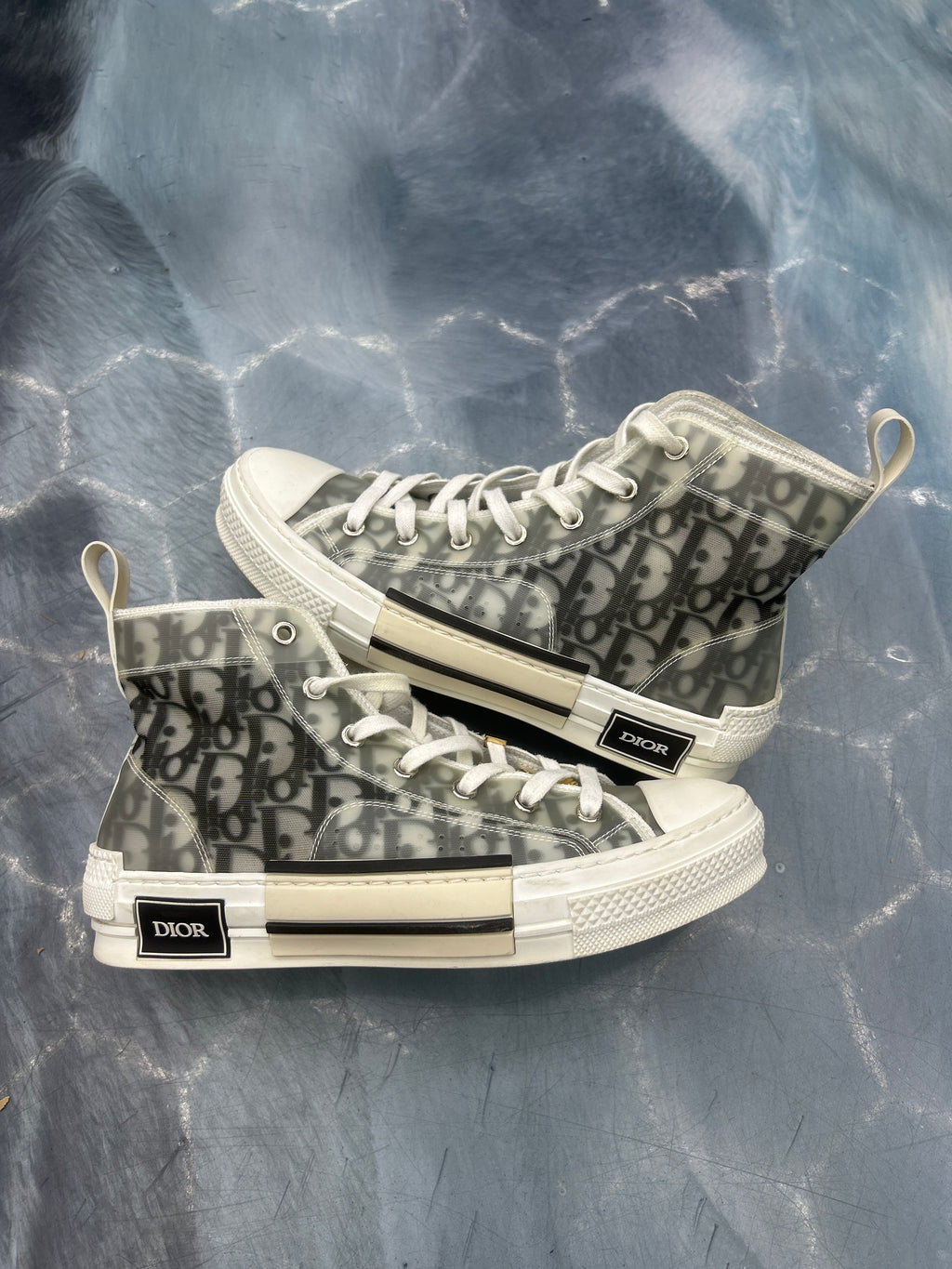 DIOR B23 HIGH TOP LOGO OBLIQUE PRE OWNED SIZE 39EU 7US