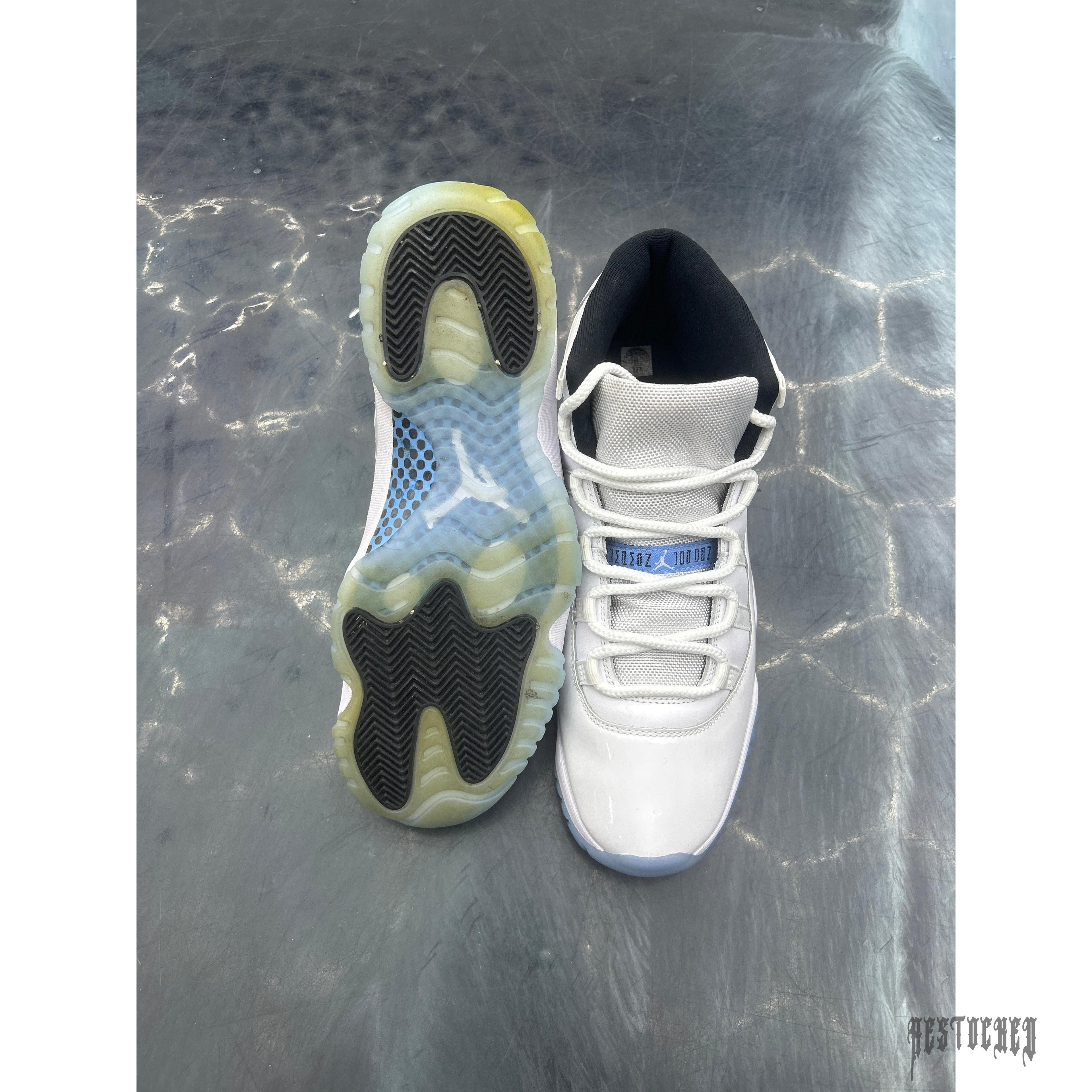 JORDAN 11 RETRO LEGEND BLUE PRE OWNED SIZE 11 NO BOX