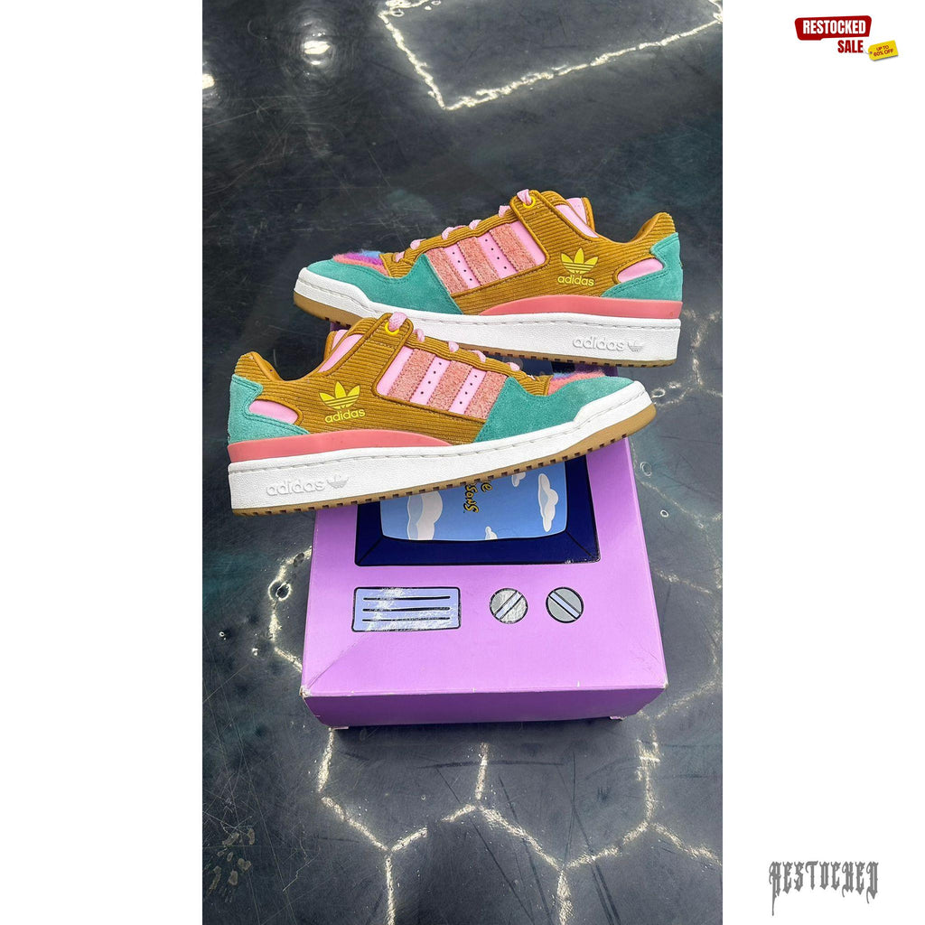 ADIDAS FORUM LOW THE SIMPSONS LIVING ROOM PRE OWNED SIZE 9
