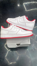 NIKE AIR FORCE 1 LOW 07 WHITE UNIVERSITY RED PRE OWNED SIZE 11