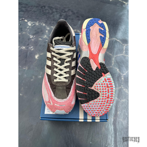 ADIDAS ADIZERO SL 72 BAD BUNNY BROWN CLEAR PINK PRE OWNED SIZE 9.5