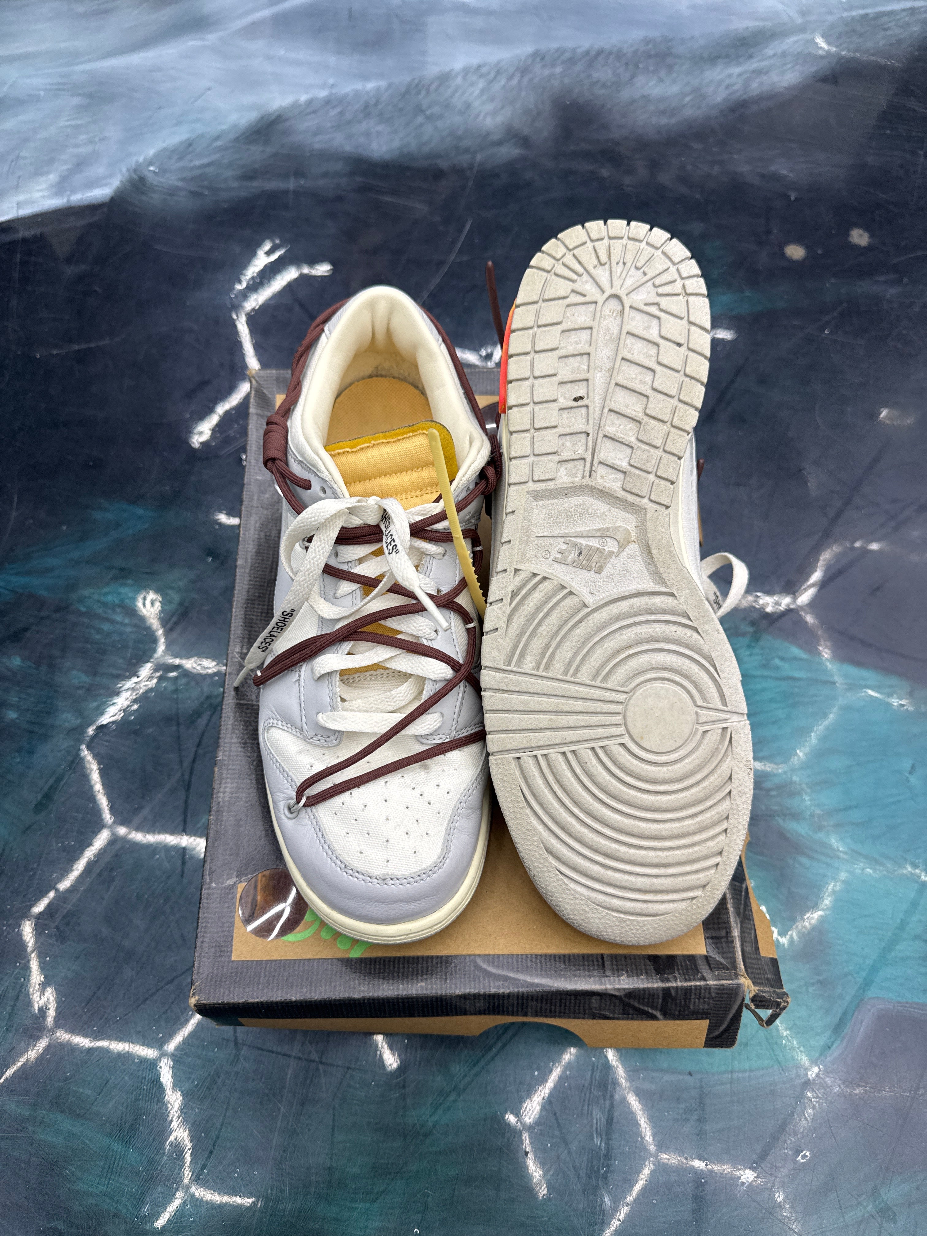 NIKE DUNK LOW OFF-WHITE LOT 46 PRE OWNED SIZE 10