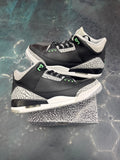 JORDAN 3 RETRO GREEN GLOW PRE OWNED SIZE 10