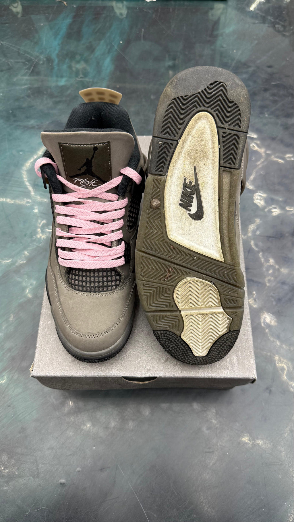 JORDAN 4 RETRO CAVE STONE PRE OWNED SIZE 10