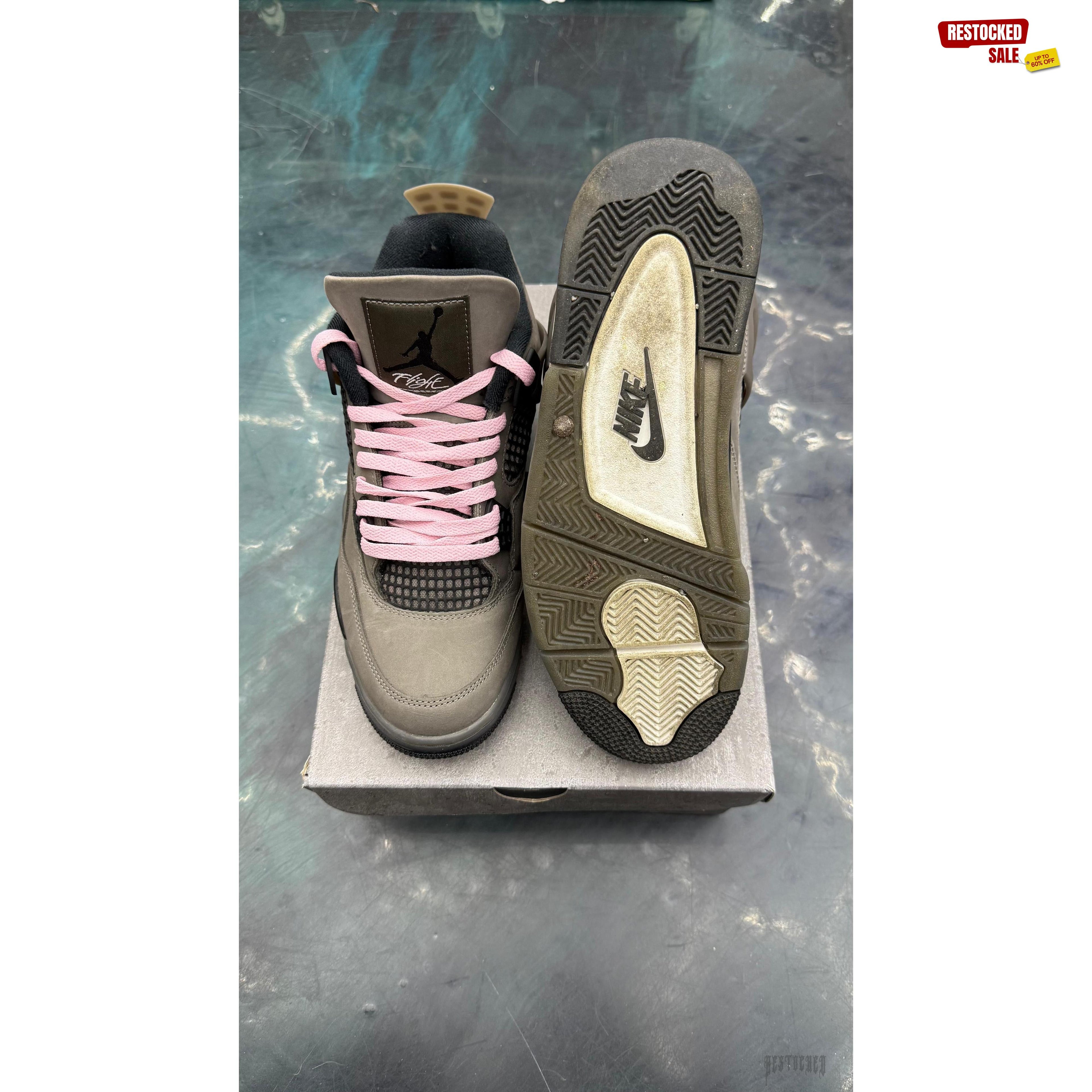 JORDAN 4 RETRO CAVE STONE PRE OWNED SIZE 10