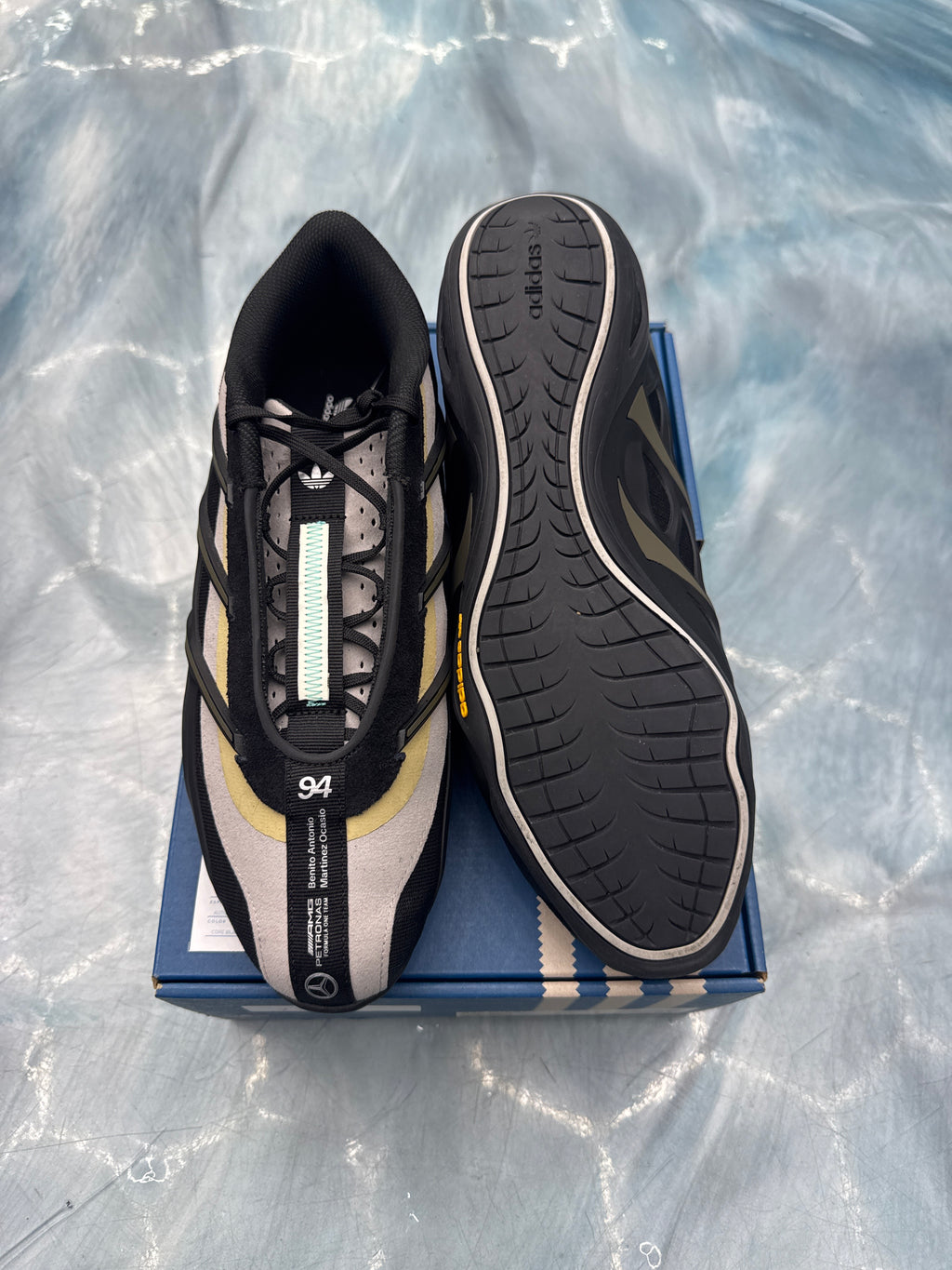 ADIDAS ADIRACER GT BAD BUNNY X MERCEDES AMG BRANCH SAND PRE OWNED SIZE 10