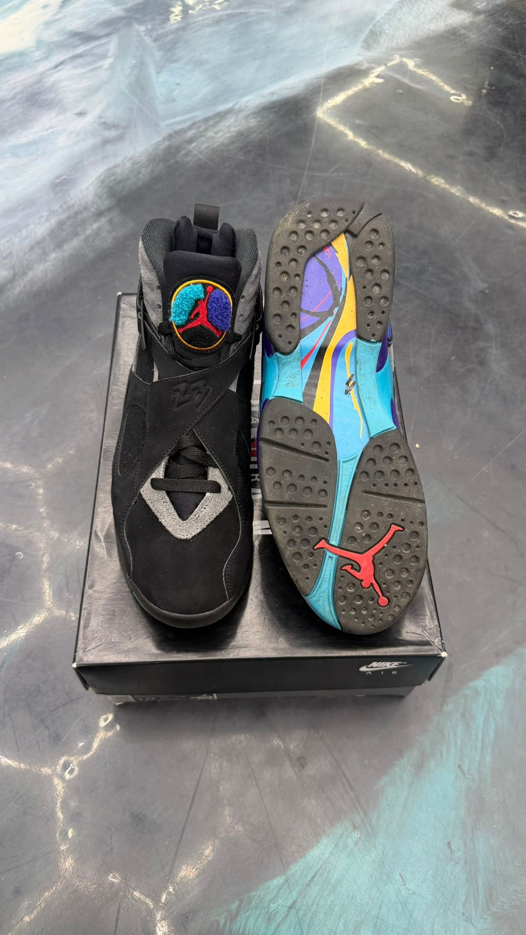 JORDAN 8 RETRO AQUA PRE OWNED SIZE 10